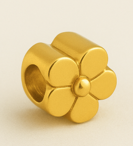 Berloque Aço Inox Dourado