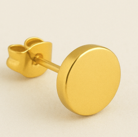 Brinco Aço Inox Dourado
